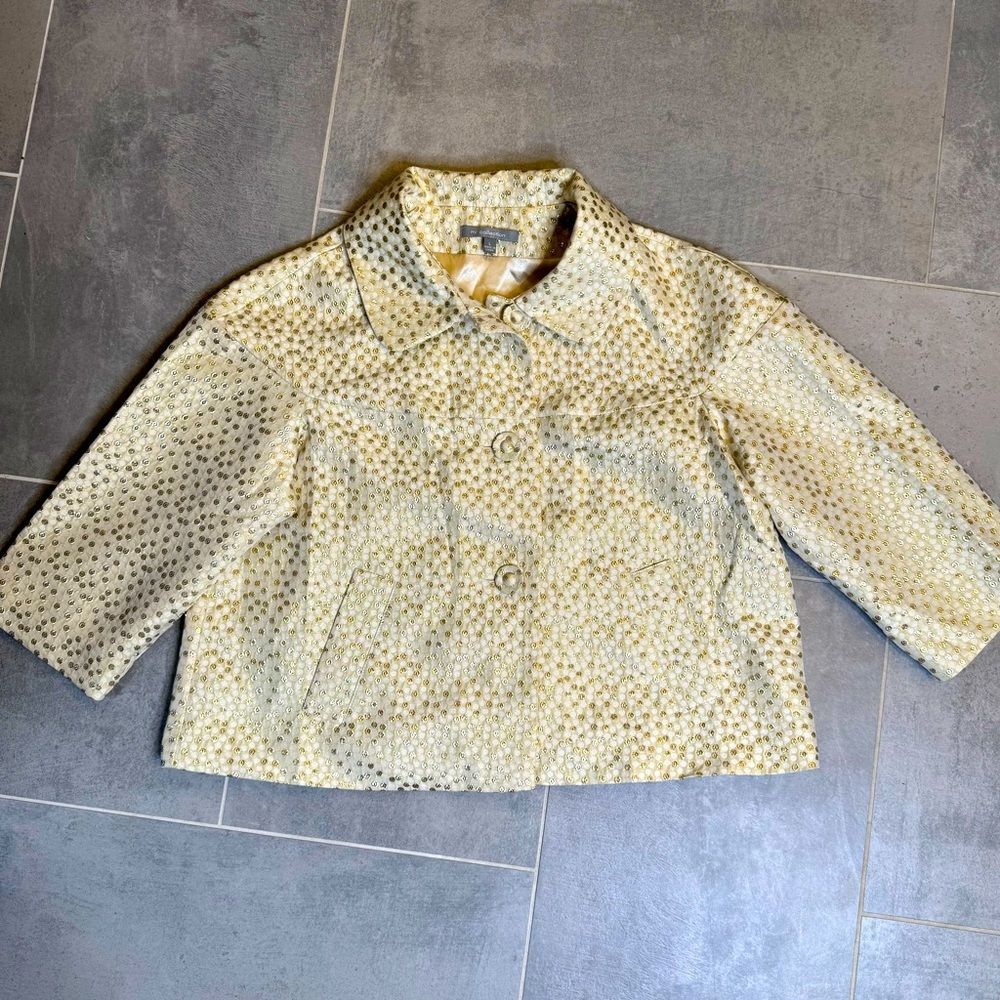 NY Collection gold dot blazer 3/4 sleeve size large